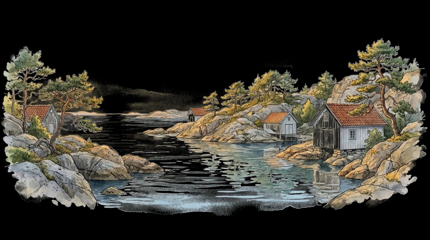 Landscape illustration of Agder
