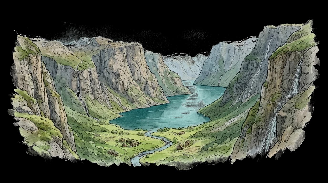 Landscape illustration of Møre og Romsdal