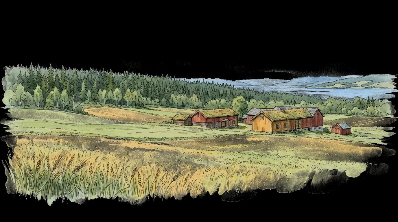 Landskapsillustrasjon for Trøndelag