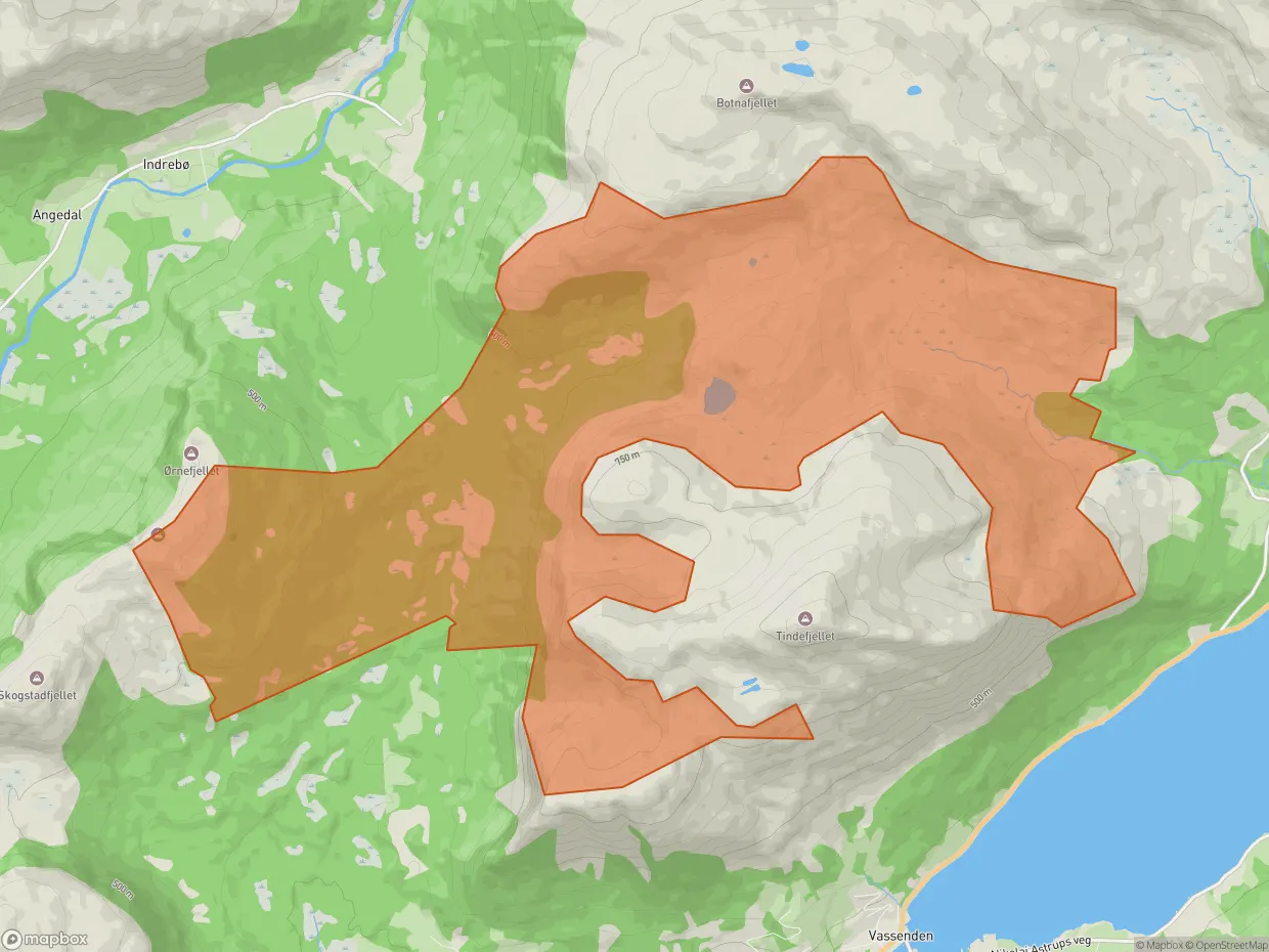 Map with the boundary of an estate drawn in