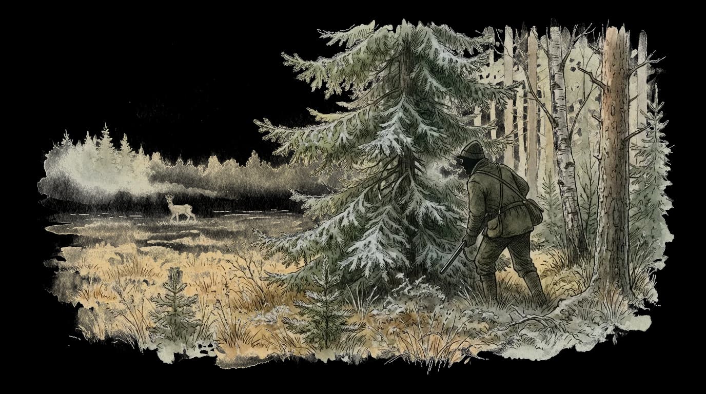 Illustration of Stand hunting