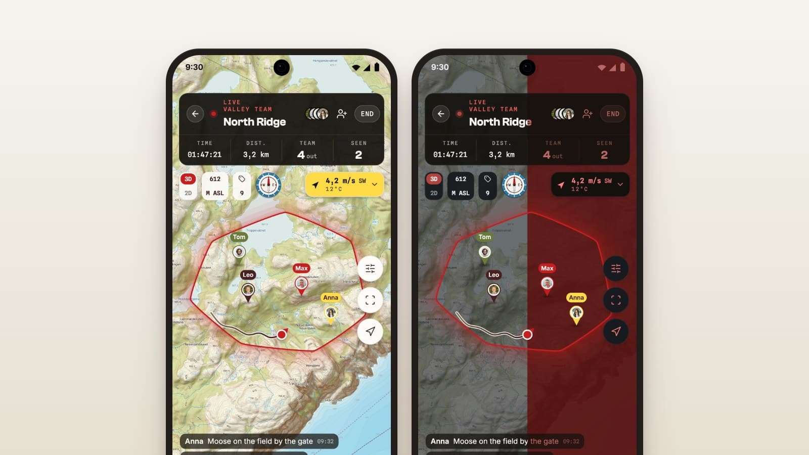 Dark theme and night vision